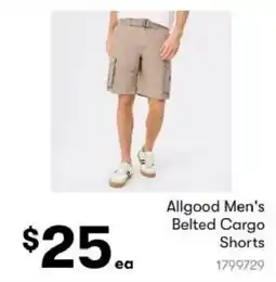 BIG W Allgood Men's Belted Cargo Shorts offer