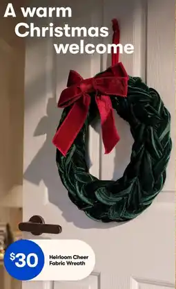 BIG W Heirloom Cheer Fabric Wreath offer