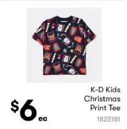 BIG W K-D Kids Christmas Print Tee offer