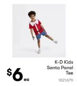 BIG W K-D Kids Santa Panel Tee offer