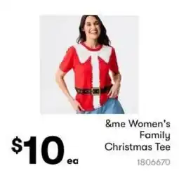 BIG W &me Women's Family Christmas Tee offer