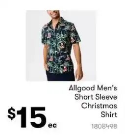 BIG W Allgood Men's Short Sleeve Christmas Shirt offer