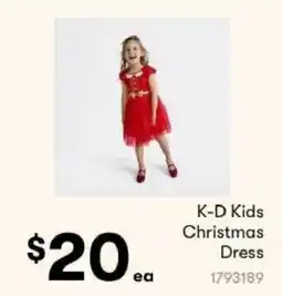BIG W K-D Kids Christmas Dress offer
