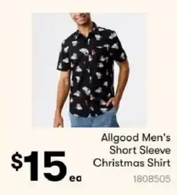 BIG W Allgood Men's Short Sleeve Christmas Shirt offer