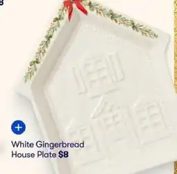 BIG W White Gingerbread House Plate offer
