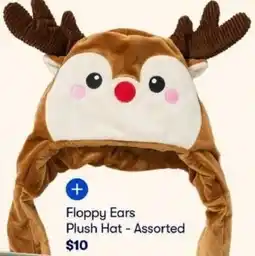 BIG W Floppy Ears Plush Hat - Assorted offer