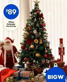 BIG W Colorado Pre-lit Tree offer