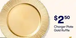 BIG W Charger Plate Gold Ruffle offer