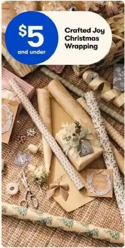 BIG W Crafted Joy Christmas Wrapping offer
