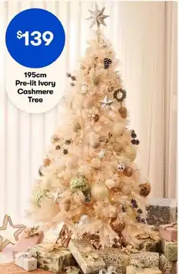 BIG W Pre-lit Ivory Cashmere Tree offer