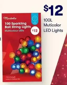 BIG W Mirabella 100 Sparkling Ball String Lights offer