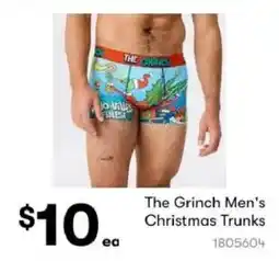 BIG W The Grinch Men's Christmas Trunks offer