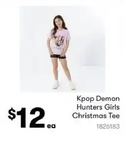 BIG W Kpop Demon Hunters Girls Christmas Tee offer