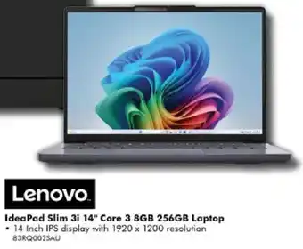 Lenovo IdeaPad Slim 3i 14" Core 3 8GB 256GB Laptop