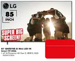 The Good Guys LG 85" QNED70B AI Mini-LED 4K Smart TV 2026 offer