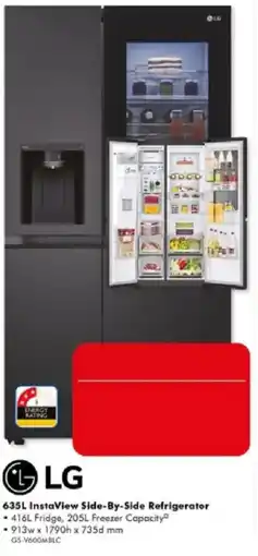 The Good Guys LG 635L InstaView Side-By-Side Refrigerator offer