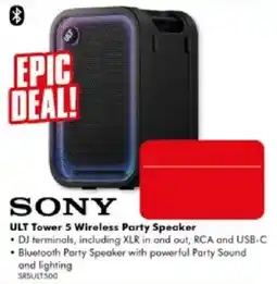 The Good Guys Sony ULT Tower 5 Wireless Party Speaker offer