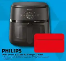 The Good Guys Philips 2000 Series 6.2 Litre XL Airfryer - Black offer