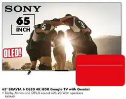 The Good Guys Sony BRAVIA 6 OLED 4K HDR Google TV with Gemini offer