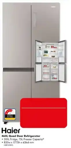 The Good Guys Haier 463L Quad Door Refrigerator offer