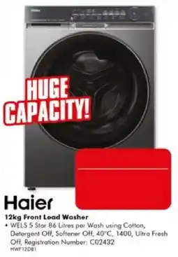 The Good Guys Haier 12kg Front Load Washer offer