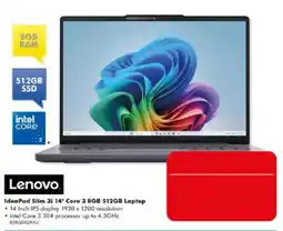 The Good Guys Lenovo IdeaPad Slim 3i 14" Core 3 8GB 512GB Laptop offer