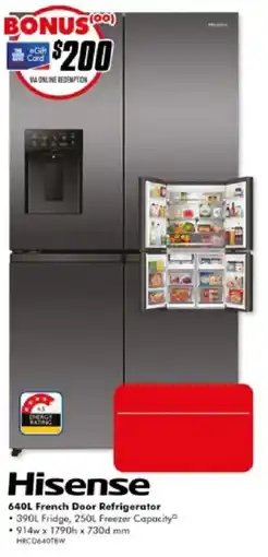 The Good Guys Hisense 640L French Door Refrigerator offer