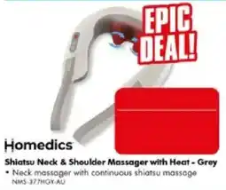 The Good Guys Homedics Shiatsu Neck & Shoulder Massager with Heat - Grey offer