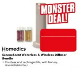 The Good Guys Homedics SereneScent Waterless & Wireless Diffuser Bundle offer