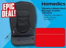 The Good Guys Homedics Vibration Shiatsu Back Massage Cushion with Heat offer