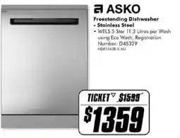 The Good Guys ASKO Freestanding Dishwasher offer