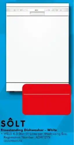 The Good Guys SÔLT Freestanding Dishwasher - White offer