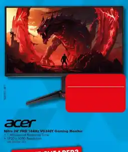 The Good Guys Acer Nitro 24" FHD 144Hz VG240Y Gaming Monitor offer