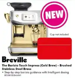 The Good Guys Breville The Barista Touch Impress (Cold Brew) - Brushed Stainless Steel Brass offer