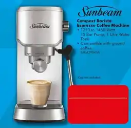 The Good Guys Sunbeam Compact Barista Espresso Coffee Machine offer
