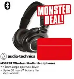The Good Guys audio-technica M50XBT Wireless Studio Headphones offer