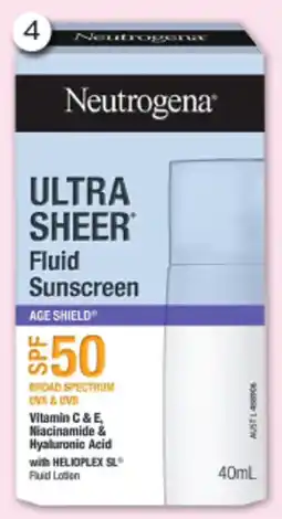 Good Price Pharmacy Neutrogena Ultra Sheer Fluid Sunscreen offer