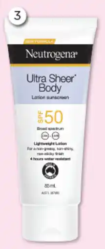 Good Price Pharmacy Neutrogena Ultra Sheer Body Lotion sunscreen offer