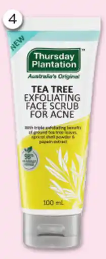 Good Price Pharmacy Thursday Plantation Tea Tree Exfoliating Face Scrub for Acne offer