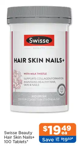 Good Price Pharmacy Swisse Beauty Hair Skin Nails+ offer