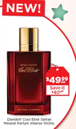 Good Price Pharmacy Davidoff Cool Elixir Safran Mineral Parfum Intense offer