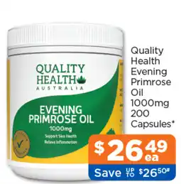Good Price Pharmacy Quality Health Australia Evening Primrose Oil offer