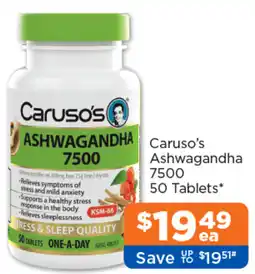 Good Price Pharmacy Caruso's Ashwagandha 7500 offer