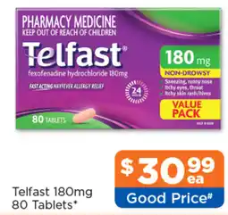 Good Price Pharmacy Telfast 180mg offer