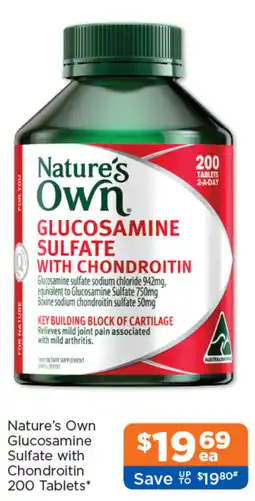 Good Price Pharmacy Nature's Own Glucosamine Sulfate with Chondroitin offer