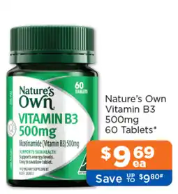 Good Price Pharmacy Nature's Own Vitamin B3 500mg offer