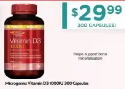 Chemist Warehouse Microgenics Vitamin D3 1000IU offer