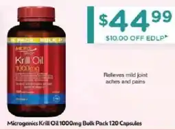 Chemist Warehouse Microgenics Krill Oil 1000mg Bulk Pack offer