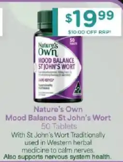 Chemist Warehouse Nature's Own Mood Balance St John's Wort offer