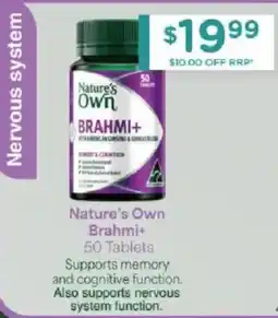 Chemist Warehouse Nature's Own Brahmi+ offer